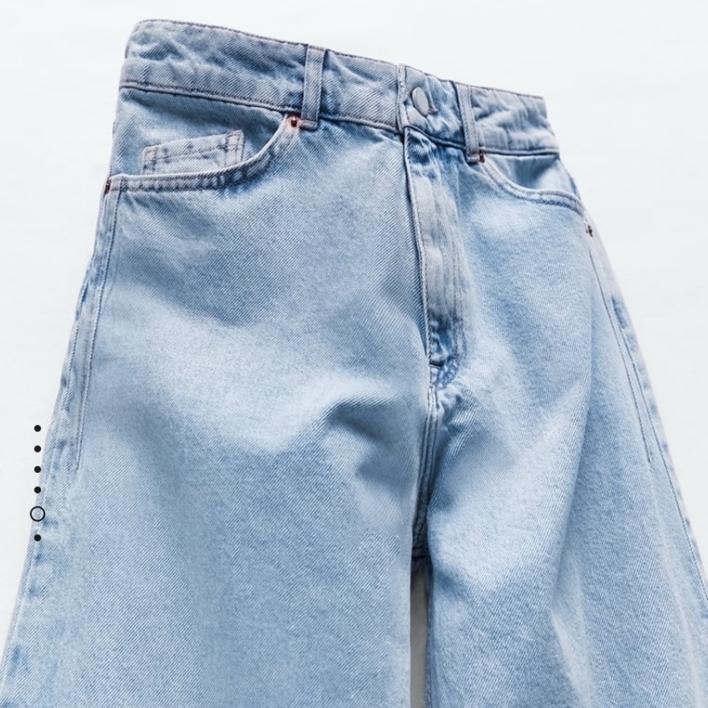 zara hi rise wide leg jeans